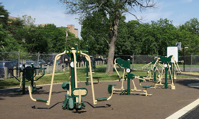 Outdoor fitness equipment installed at Lincolnia Park